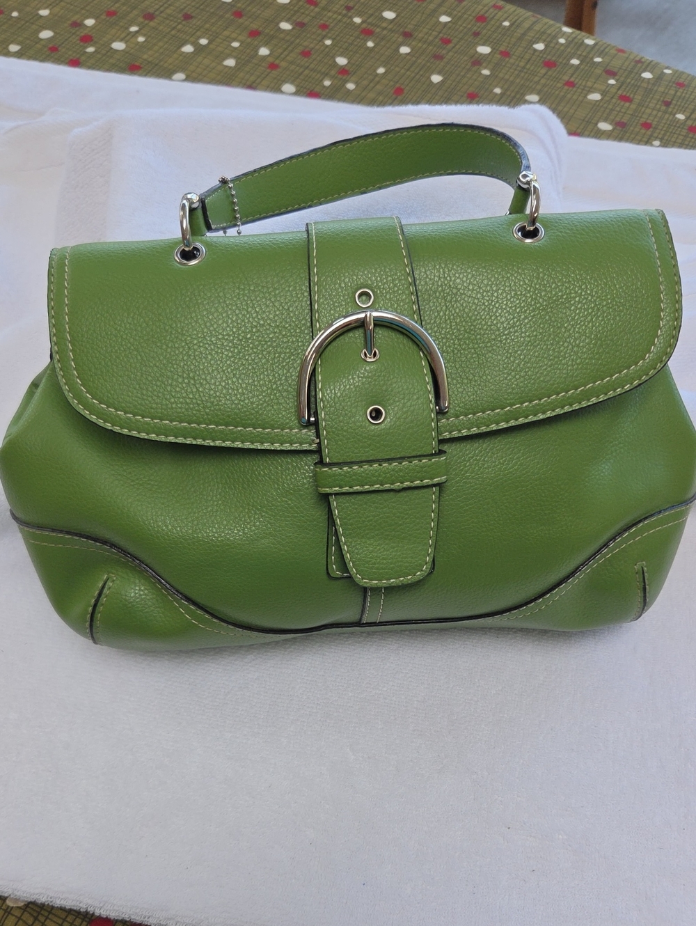 Green Top-Handle Satchel - Like New Condition